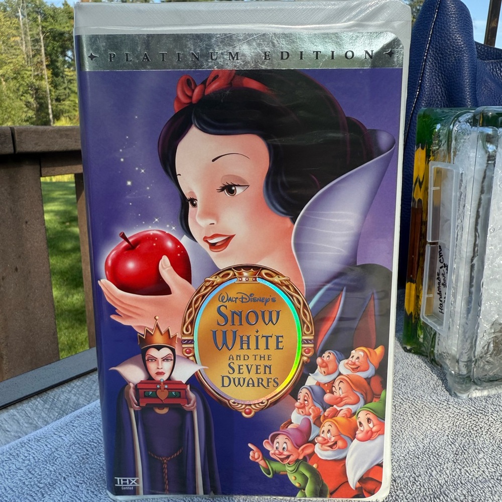 Vintage Disney Snow White VHS with Purple and Blue Cover